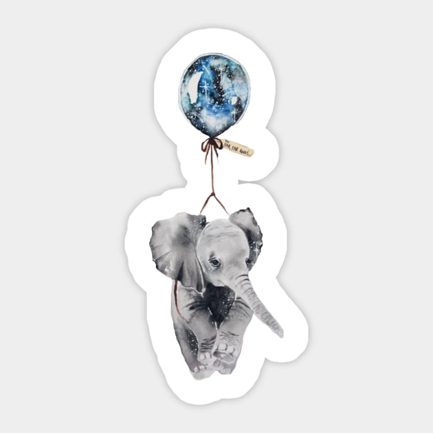 baby elephant Sticker by Dorosh.art